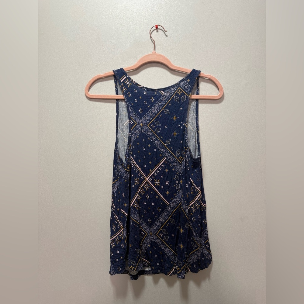 Navy Blue Patterned Top - Picture 4 of 4